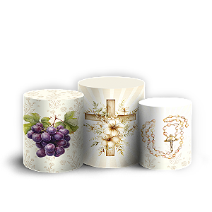 Trio Cilindro - Religioso Eucaristia - Sublimado 3D