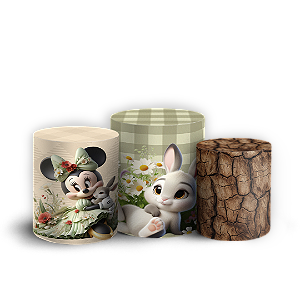 Trio Cilindro - Minnie Verde - Sublimado 3D