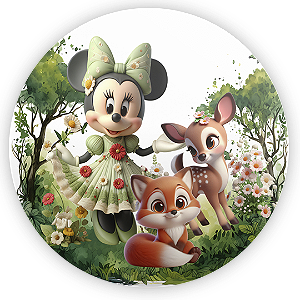 Painel de Mesa - Minnie Verde - Sublimado 3D