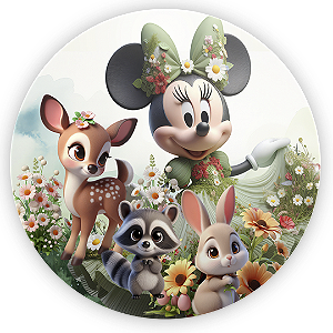 Painel de Mesa - Minnie Verde - Sublimado 3D