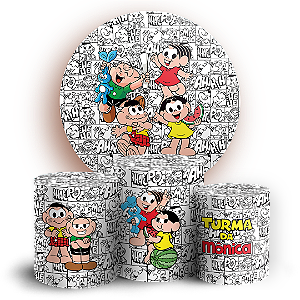 KIT Redondo e Trio - Turma da Monica - Sublimado 3D