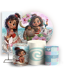 KIT Redondo Trio e Faixa - Moana - Sublimado 3D