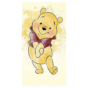Faixa Lateral - Ursinho Pooh Aquarela - Sublimado 3D