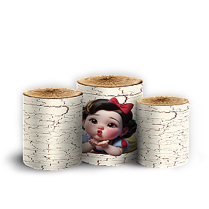 Trio Cilindro - Branca De Neve - Sublimado 3D