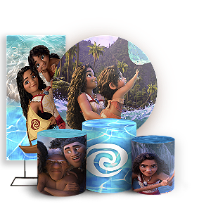 KIT Redondo Trio e Faixa - Moana - Sublimado 3D