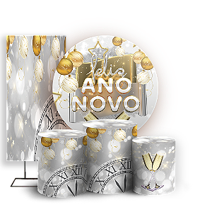 KIT Redondo Trio e Faixa - Ano Novo - Sublimado 3D