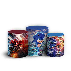 Trio Cilindro - Sonic Shadow - Sublimado 3D