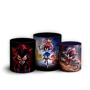 Trio Cilindro - Sonic Shadow - Sublimado 3D