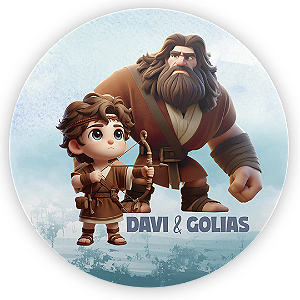 Painel de Mesa - Religioso Davi E Golias - Sublimado 3D