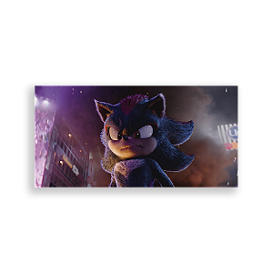 Painel Retangular - Sonic Shadow - Sublimado 3D