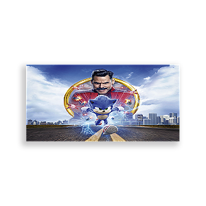 Painel Retangular - Sonic - Sublimado 3D