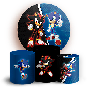 KIT Redondo e Trio - Sonic Shadow - Sublimado 3D