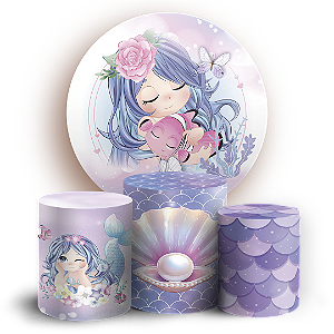 KIT Redondo e Trio - Sereia - Sublimado 3D