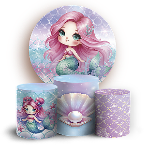 KIT Redondo e Trio - Sereia - Sublimado 3D