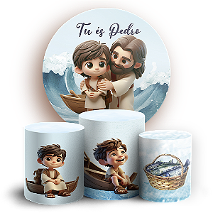 KIT Redondo e Trio - Religioso Tu Es Pedro - Sublimado 3D