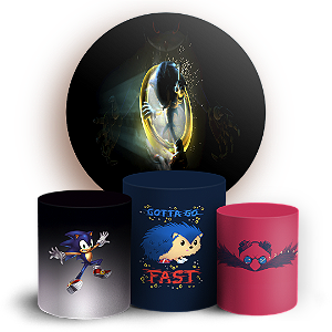 KIT Redondo e Trio - Sonic - Sublimado 3D