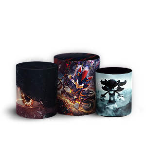 Trio Cilindro - Sonic Shadow - Sublimado 3D