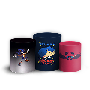Trio Cilindro - Sonic - Sublimado 3D