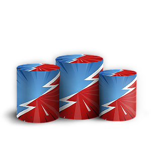 Trio Cilindro - Fundo Sonic Shadow - Sublimado 3D