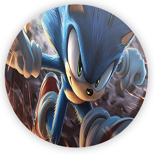 Painel de Mesa - Sonic - Sublimado 3D