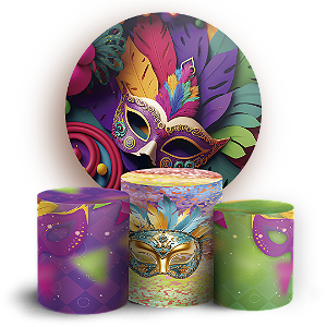 KIT Redondo e Trio - Carnaval - Sublimado 3D