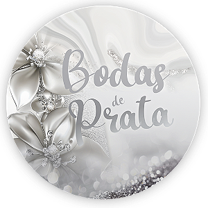 Painel de Mesa - Bodas De Prata - Sublimado 3D