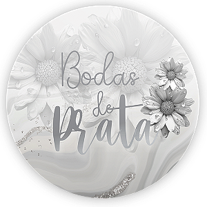 Painel de Mesa - Bodas De Prata - Sublimado 3D