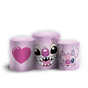 Trio Cilindro - Lilo Stitch Angel - Sublimado 3D