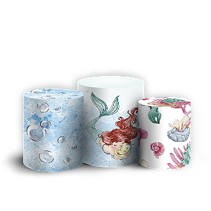 Trio Cilindro - Princesa Ariel - Sublimado 3D