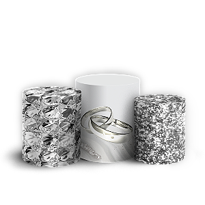 Trio Cilindro - Bodas De Prata - Sublimado 3D