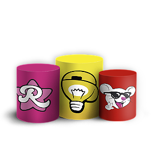 Trio Cilindro - Os Rosas - Sublimado 3D