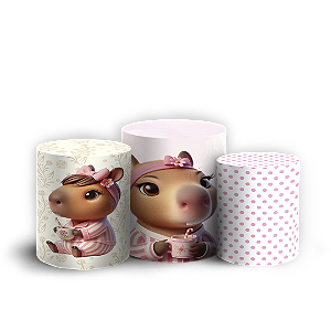 Trio Cilindro - Capivara - Sublimado 3D
