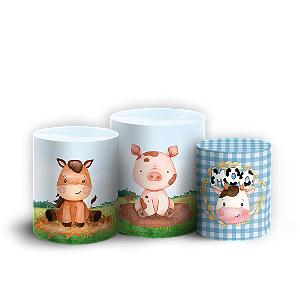 Trio Cilindro - Fazendinha - Sublimado 3D