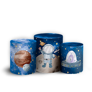 Trio Cilindro - Astronauta - Sublimado 3D