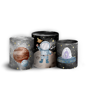 Trio Cilindro - Astronauta - Sublimado 3D