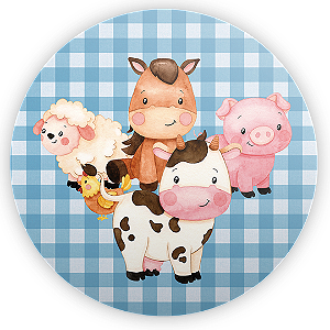 Painel de Mesa - Fazendinha - Sublimado 3D