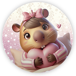 Painel Redondo - Capivara - Sublimado 3D