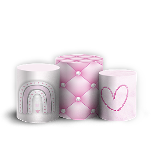 Trio Cilindro - Arco Iris Boho - Sublimado 3D