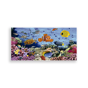 Painel Retangular - Procurando Nemo Fundo Do Mar - Sublimado 3D