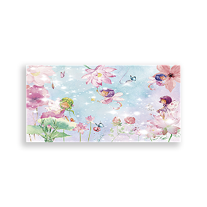 Painel Retangular - Fadas Jardins Bosque - Sublimado 3D