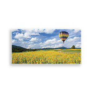 Painel Retangular - Fundo Mundo Balão Viagens - Sublimado 3D
