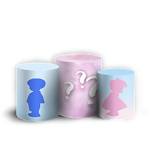 Trio Cilindro - Chá Revelação - Sublimado 3D