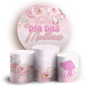 KIT Redondo e Trio - Dia Das Mulheres - Sublimado 3D