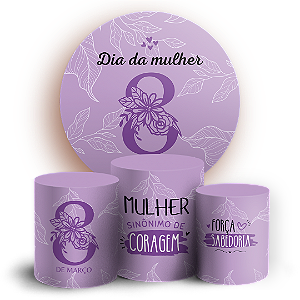 KIT Redondo e Trio - Dia da Mulher - Sublimado 3D