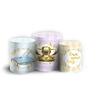 Trio Cilindro - Princesas - Sublimado 3D