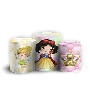 Trio Cilindro - Princesas - Sublimado 3D