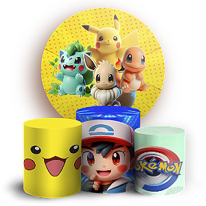KIT Redondo e Trio - Pokemon - Sublimado 3D