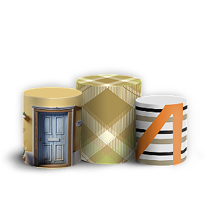 Trio Cilindro - Chaves - Sublimado 3D