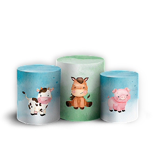 Trio Cilindro - Fazendinha - Sublimado 3D