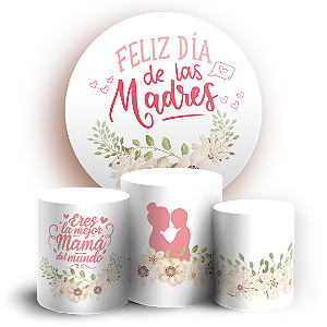 KIT Redondo e Trio - Dia de la Madre  - Sublimado 3D